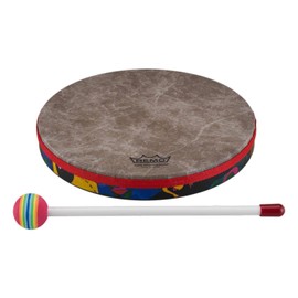 REMO Drum, KIDS PERCUSSION®, Hand Drum, 8" Diameter, 1.25" Depth, Fabric Rain Forest