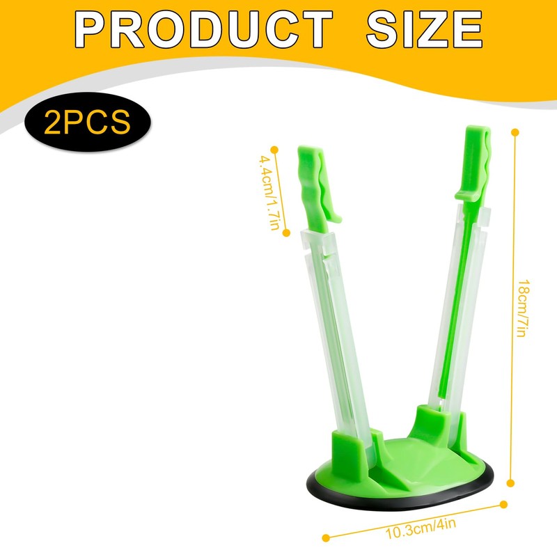 Bojueshaw 2pcs Sandwich Bag Stand Holders,Adjustable Baggy Rack,Plastic Freezer Bag