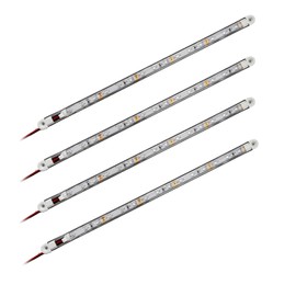 Vcanuplms LED Boat Interior Lights, 11.8 Inch White Colour Marine Strip Light, IP67 Waterproof Ambient Lamp for Yacht Fishing Pontoon Boat, 4 Pcs
