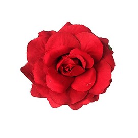 Broche para el pelo de rosa flamenco bailarín broche flor broche de la horquilla uso rosa, Metal, Tela.,