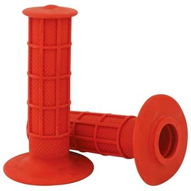 Motocross Grips Handlebar Grips MX Off Road Enduro Pair Of Grips For 22.2mm (7/8") Bars - 22mm Left 25mm Right (Red)