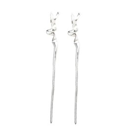 NOLITOY 2pcs Geometric Metal Hair Chopsticks Hair Accessories Wedding Hair Pins for Women Styling Hairpin Vintage Shaped Oriental Pink Hair Sticks Ponytail Zinc Alloy Silver