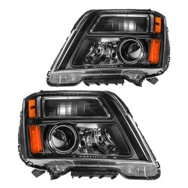 Torchtree Headlight Assembly for 2016-2017 Terrain, Amber Reflctor Clear Lens Black Housing, OE Style Replacement Headlight Assembly, 9LAH5750