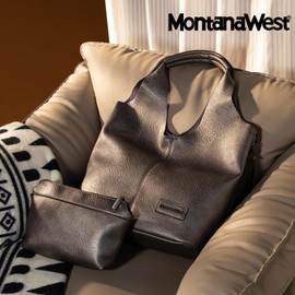 Montana West Purses and Handbags Slouchy Hobo Bags for Women Tassel Zipper Shoulder Top Handle Tote Vegan Leather MWC2-195PT