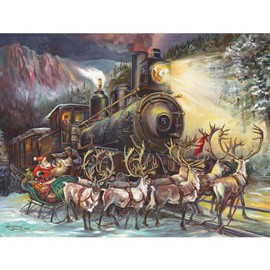 SUNSOUT INC Santa Asking Directions 500pc Jigsaw Puzzle by Nona hengen