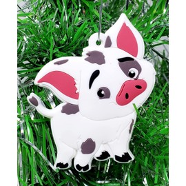 Moana Christmas Ornament Set Featuring Pua and HEI HEI (Unique Shatterproof Design)