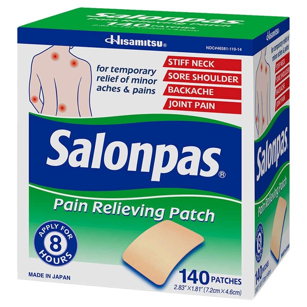Salonpas Pain Relieving Patch - 2Pack (140 Patches x 2 Total )