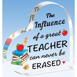 TTOVEN Thank You Teacher Gifts Appreciation Gifts for Teacher Teacher Acrylic Plaque Gifts