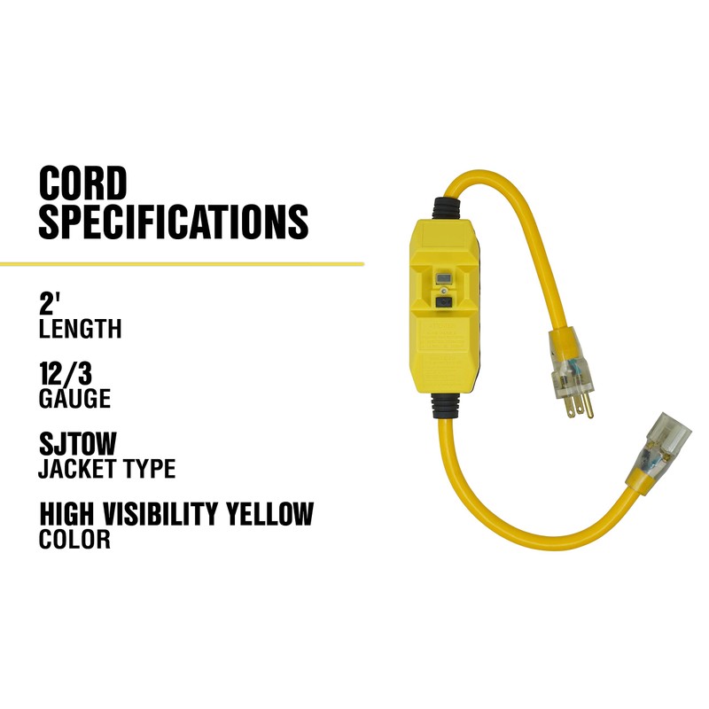 Woods 2817 Jacket Contractor Grade SJTW Super Flexible Extension Cord