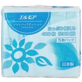 Kami Shoji Elmore Soft Pack Tissues, 200 Pairs x 5 Packs