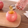 2 Piezas Descorazonador de Manzanas Plata de Acero Inoxidable