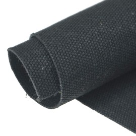 16 oz Waxed Canvas Fabric, Nature Duck Canvas Fabric Textile for Painting, Sewing, Crafts, Embroidery, Bag, Cut by Yard (Waxed Canvas - Black, Half Yard (58" x 18"))