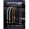 Mens 6MM Rope Chain Necklace 22 Inch Solid Stainless Steel