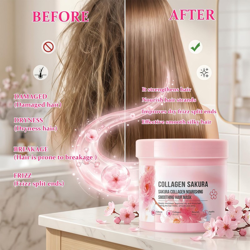 Sakura Deep Conditioning Smoothing Hair Mask for Dry Damaged Hair,17.64