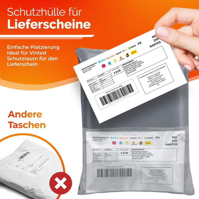 SMARTYnas Hochwertige Versandtaschen Packung mit 30 Versandtüten für Vinted und