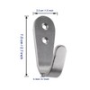 Deezio Extra Strong Stainless Steel Screw Single Hooks, Coat Hooks,