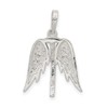 JewelryWeb 19mm 925 Sterling Silver Polished Angel Wings and Religious