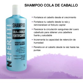Shampoo Cola De Caballo Para Crecimiento Nefertiti De 1 Lt