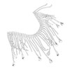 STOBOK 2pcs Metallic Rhinestone Fringe Trim Beaded Fringe for DIY