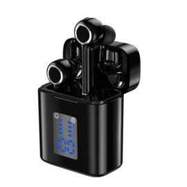 PRENDELUZ Wireless Bluetooth Headphones Black Waterproof with Charging Box Smart Touch Compatible with iOS/Android