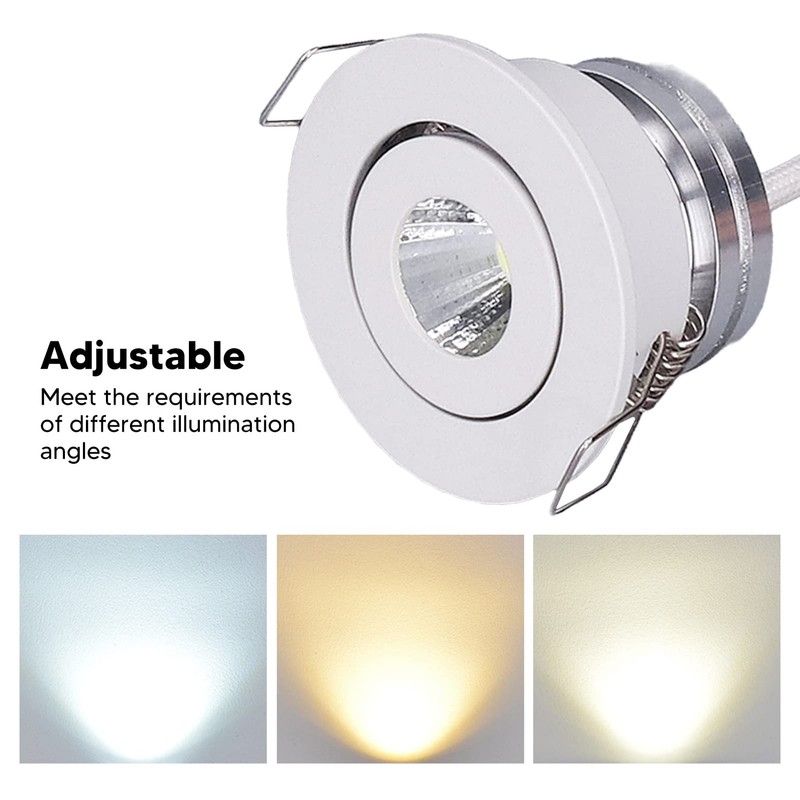 2Inch LED Recessed Ceiling Light, 5W Downlight with Hardwired Cable