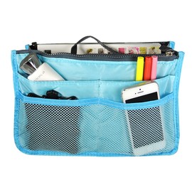 Bag Organizer Purse Insert Handbag Organizer Travel Bag, Blue