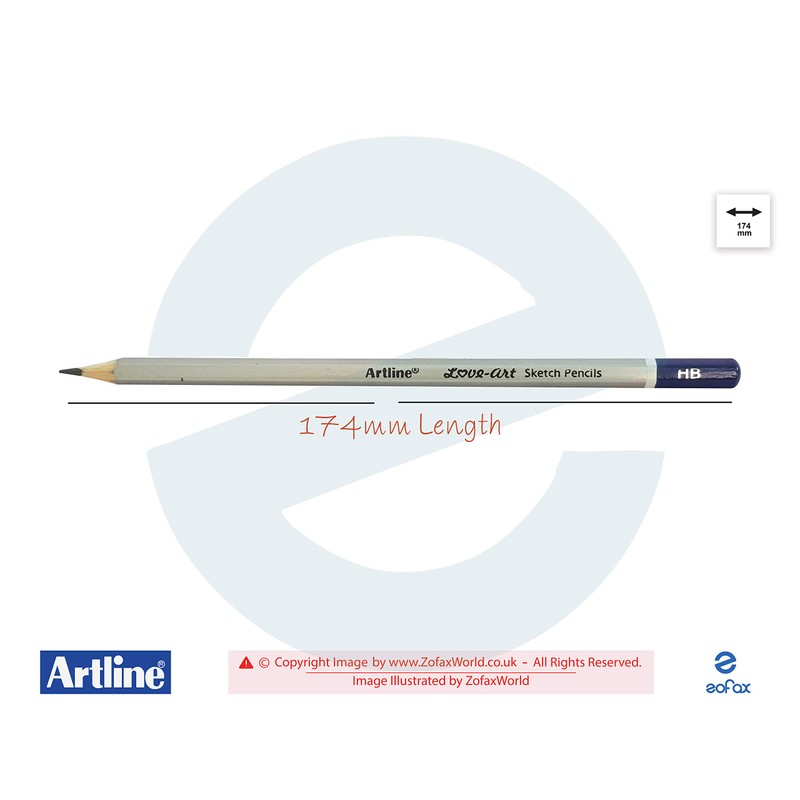 artline HB 2B 4B 6B 8B 10B Graded Artist Pencils