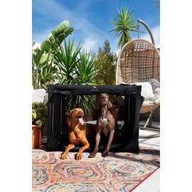 Noah & Paw Collapsible Dog Crate 42 Inch, XXL Dog Crate for XXL, XL, Large Breeds, Travel Kennel for Car, Includes Pet Mat for Pet Cage, 2 Storage Pockets, Handbag, 10mm Locking Zippers 42 * 31 * 31