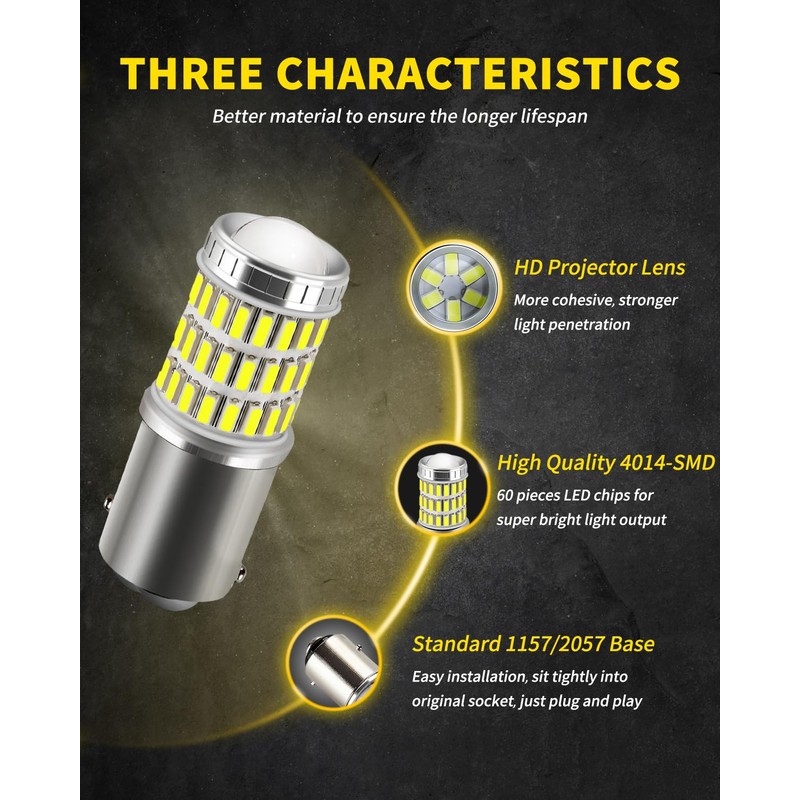 AUXLIGHT 2057 1157 2357 7528 2057A 1157A LED Bulbs Xenon