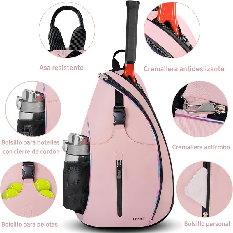 Ytonet Mochila Padel para Raquetas de Tenis, Hombre y Mujer