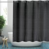 YISURE Black No Hook Shower Curtain 200cm Drop, Extra Long