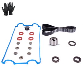 WINBEST Timing Belt Kit Valve Cover Gasket Fit for Acura 1990-2001 Integra 1.8L, for Honda 1997-2001 CR-V 2.0L