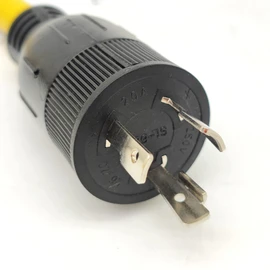 Parkworld 885187Y NEMA L6-20 Y Splitter Cord for PDU and UPS, NEMA L6-20 Plug to L6-20 Dual Receptacle, Twist Lock 3-Prong 20A Molded with 12AWG Yellow Cord 3 Feet
