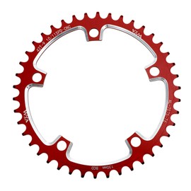 BULLSPANN Schmal-Breit Kettenblatt Für Speed Rennrad Für 130 BCD Fahrrad Kettenblatt 175.74mm/6.92" Rot CNC Aluminiumlegierung 1 Stück