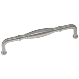 Hickory Hardware 1 Pack Solid Core Kitchen Cabinet Pulls, Luxury Cabinet Handles, Hardware for Doors & Dresser Drawers, 5-1/16 Inch (128mm) Hole Center, Stainless Steel, Williamsburg Collection