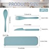 2 Sets Portable Reusable Cutlery Set with Case – Eco-Friendly