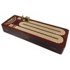 14" 4 Track Continuous Cribbage Board W/ Card Storage Maple