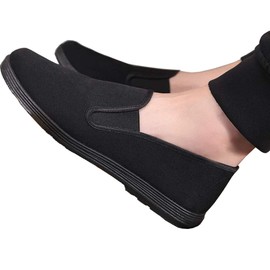 Martial Art/Kung Fu/Tai Chi Zapatos de lona con suela de goma, unisex, color negro, Negro -, 8 Women/6.5 Men
