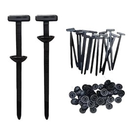 HUA JET 150Pcs Cable Tie Buckles – Self-Locking Cable Ties for Cars, Bumper Retainer Clips, Plastic Rivets & Fasteners for Auto Repairs, Quick Fix & Hole Fastening (150)