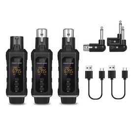 Snblzhef UHF Professional Microphone Wireless Converter XLR Transmitter Receiver for Dynamic Microphone Guitar Audio Mixer