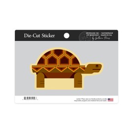 Die Cut Sticker Tortoise, Geometric, Contour Vinyl Sticker 3 to 6 inches, (Waterproof Decal for Cars, Water Bottles, Laptops, Coolers), Large