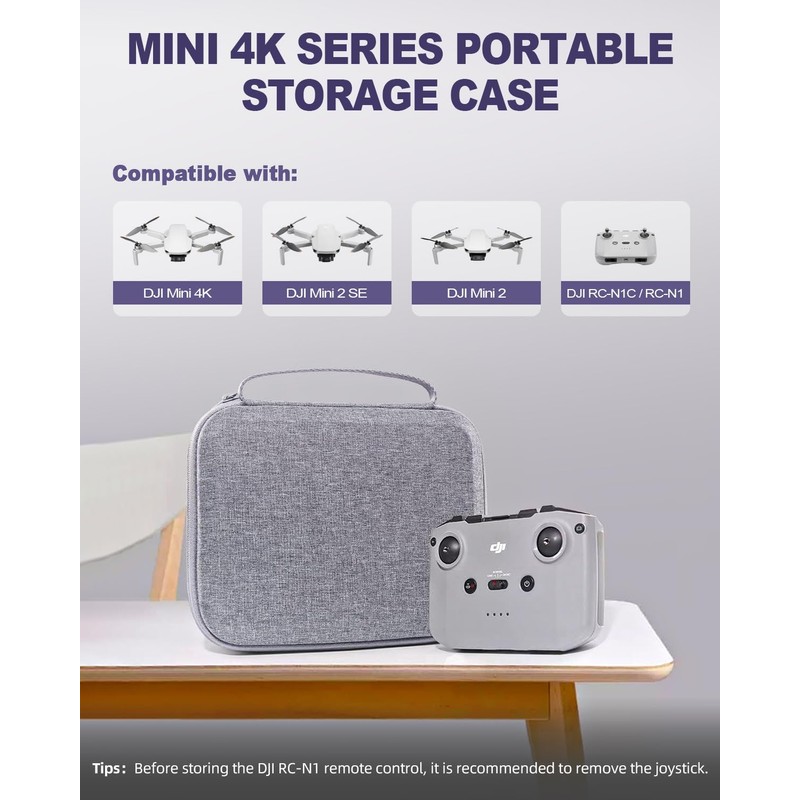 LINGHUANG Mini 2 SE Case Bag,Waterproof Shockproof Mini 4K Storage