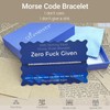 silwaver Morse Code zero f given Bracelet, One Size, Sterling