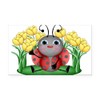 CafePress Ladybugs and Flowers Rectangle Car Bumper Magnet