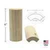 Pine Outside Radius Corner Base Block Bullnose, 3/4" x 2