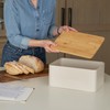 ZICOTO Beautiful Bread Box With Wooden Lid For Your Kitchen
