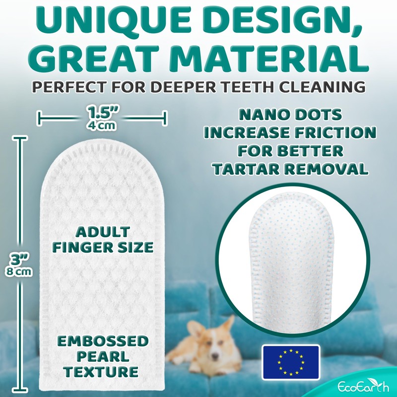 EcoEarth 100 Stück Augentücher + 50 Stück Zahntücher