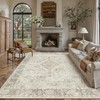 PureCozy 8x10 Washable Neutral Area Rug Living Room Beige Vintage