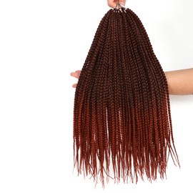 7Packs/Lot Box Braids Crochet Hair Extensions Pre looped Crochet Hair Crochet Braids Box Braid Crochet Hair Crochet Braids Hair for Black Women (18Inch(Pack of 7), #1B/350)