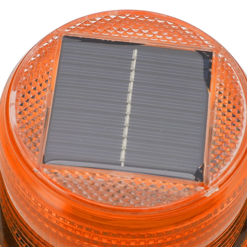 Solar Beacon Light Caution Light 8 LED Dusk to Dawn